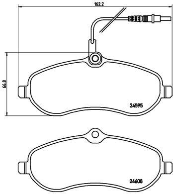 BREMBO Bremsbelagsatz, Scheibenbremse (P 61 096)