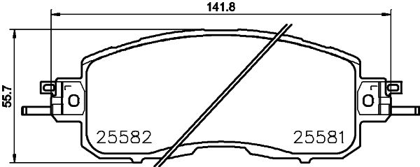 HELLA Bremsbelagsatz, Scheibenbremse (8DB 355 023-321)