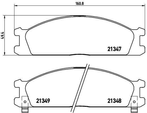 BREMBO Bremsbelagsatz, Scheibenbremse (P 24 026)