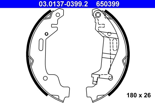 ATE Bremsbackensatz (03.0137-0399.2)
