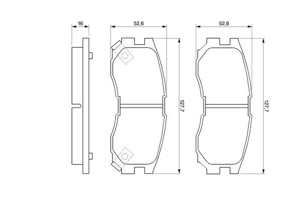 BOSCH Bremsbelagsatz, Scheibenbremse (0 986 460 979) BOSCH Bremsbelagsatz, Scheibenbremse (0 986 460 979)