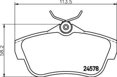 HELLA Bremsbelagsatz, Scheibenbremse (8DB 355 013-421)