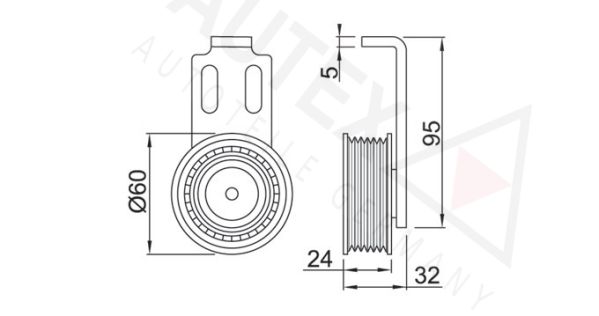 AUTEX Spannrolle, Keilrippenriemen (641429)
