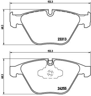 BREMBO Bremsbelagsatz, Scheibenbremse (P 06 055)