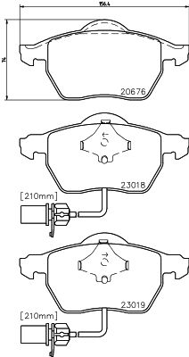 HELLA Bremsbelagsatz, Scheibenbremse (8DB 355 010-731)