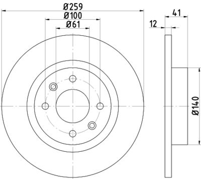 HELLA Bremsscheibe (8DD 355 115-271)