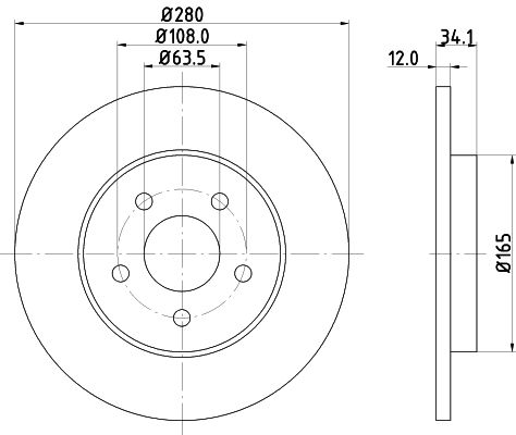 HELLA Bremsbelagsatz, Scheibenbremse (8DB 355 025-661)