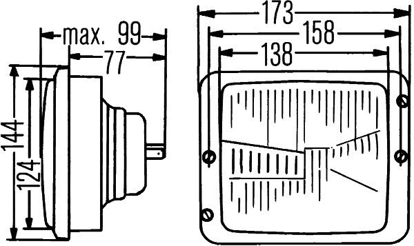 HELLA Hauptscheinwerfer (1AA 004 109-001)