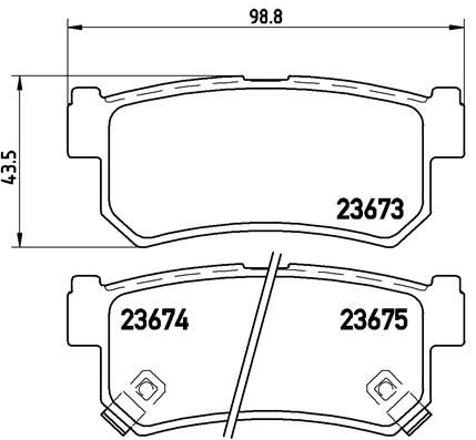 BREMBO Bremsbelagsatz, Scheibenbremse (P 15 010)