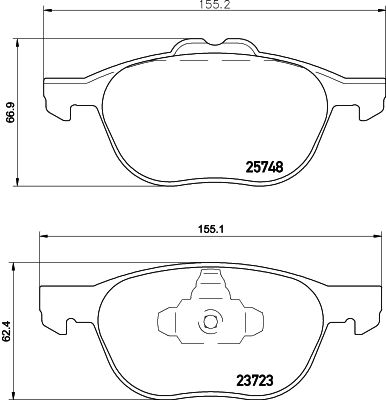 HELLA Bremsbelagsatz, Scheibenbremse (8DB 355 020-411)