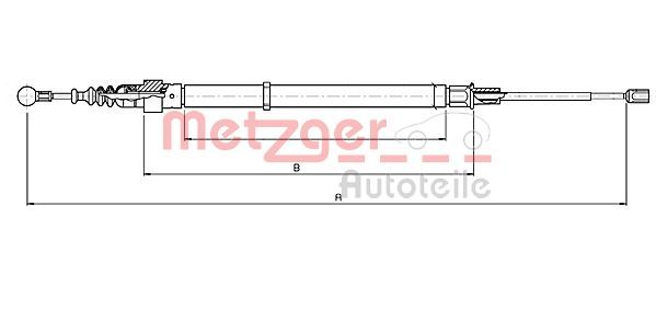METZGER Seilzug, Feststellbremse (10.7139)