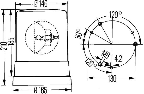 HELLA Rundumkennleuchte (2RL 004 958-101) 4082300047455 2RL 004 958-101