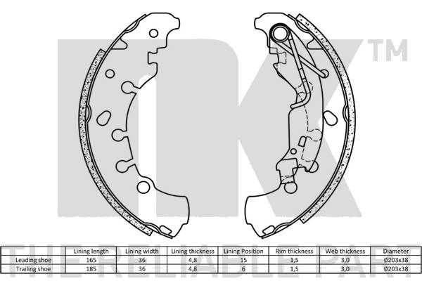 NK Bremsbackensatz (2723730) NK Bremsbackensatz (2723730)