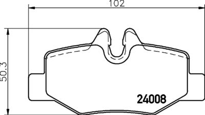 HELLA Bremsbelagsatz, Scheibenbremse (8DB 355 010-661)