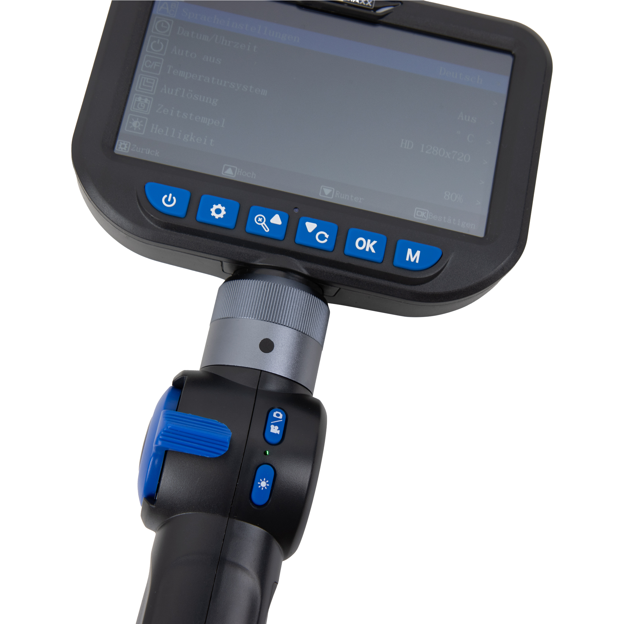 Inspektionskamera, 4 mm mit LED und HD Farb-Display, schwenkbar Version 2.0 