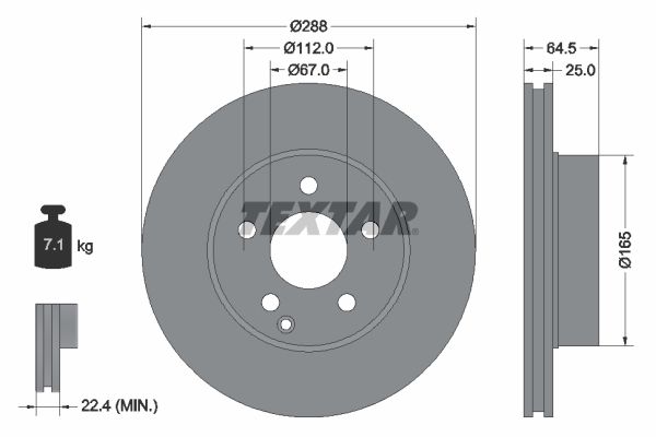 TEXTAR Bremsscheibe (92159603)