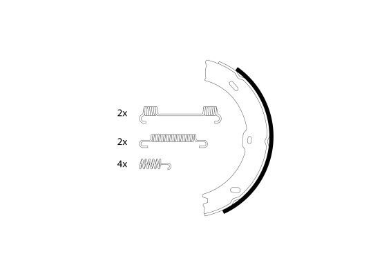 TEXTAR Bremsbackensatz, Feststellbremse (91066800)