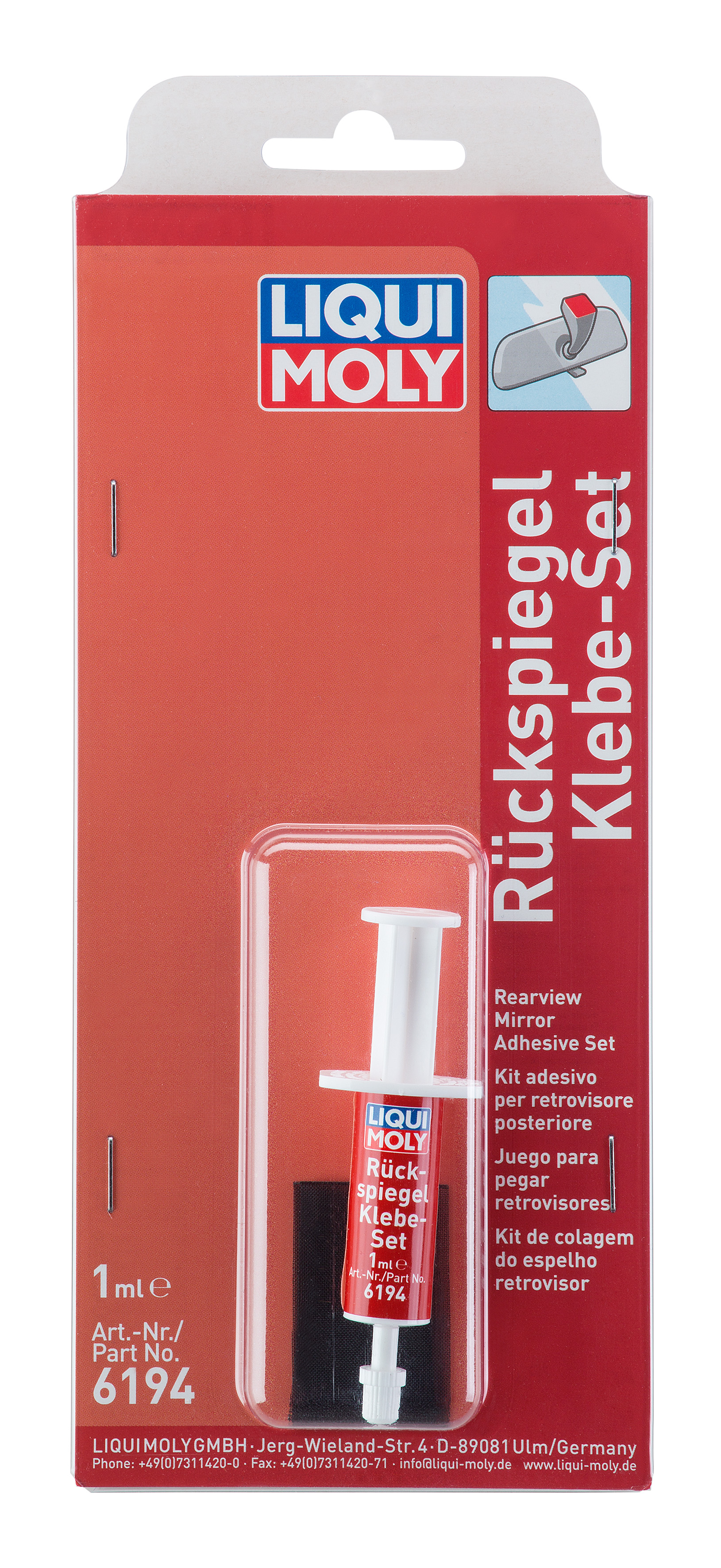 LIQUI MOLY Rückspiegel-Klebe-Set, 1 ml (6194)