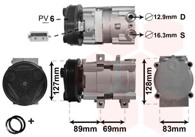 VAN WEZEL Kompressor, Klimaanlage (1800K322)