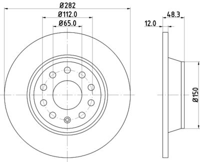 HELLA Bremsscheibe (8DD 355 112-141)