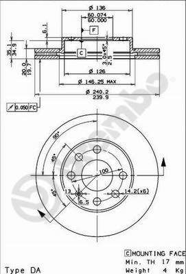 BREMBO Bremsscheibe (09.8635.75)