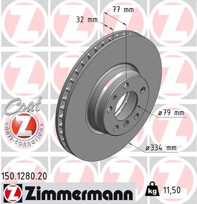 ZIMMERMANN Bremsscheibe (150.1280.20)