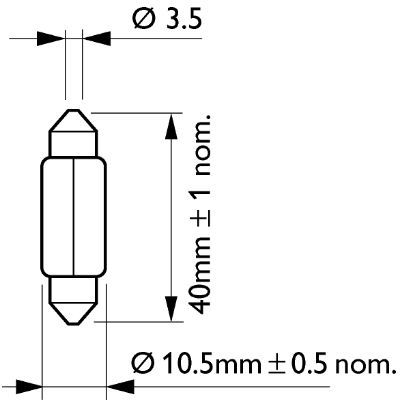 PHILIPS Glühlampe, Innenraumleuchte (12866CP)