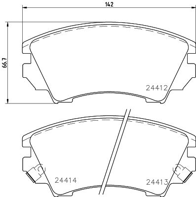 HELLA Bremsbelagsatz, Scheibenbremse (8DB 355 013-041)