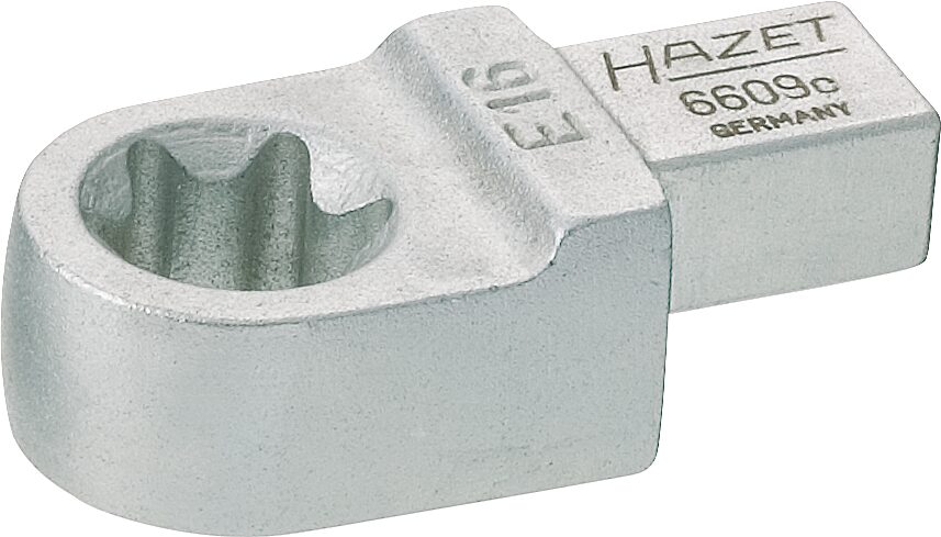 HAZET Einsteck TORX® Ringschlüssel 6609C-E14 ∙ Einsteck-Vierkant 9 x 12 mm ∙ Außen TORX® Profil ∙ E14