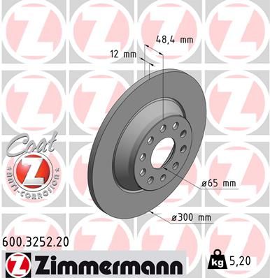 ZIMMERMANN Bremsscheibe (600.3252.20)