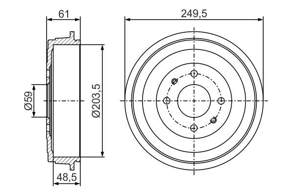 BOSCH Bremstrommel (0 986 477 286)