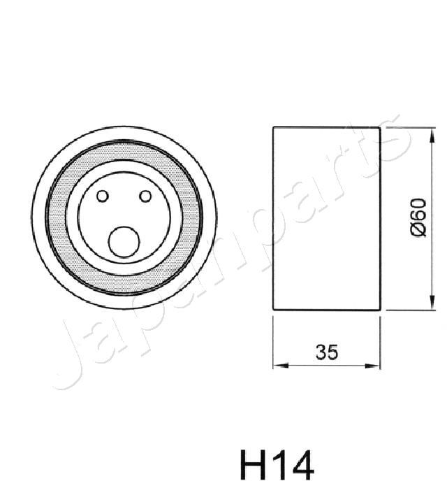 JAPANPARTS Riemenspanner, Zahnriemen (BE-H14) JAPANPARTS Riemenspanner, Zahnriemen (BE-H14)