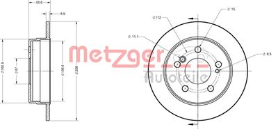 METZGER Bremsscheibe (6110150) Thumbnail