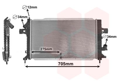 VAN WEZEL Kühler, Motorkühlung (37002383) Thumbnail