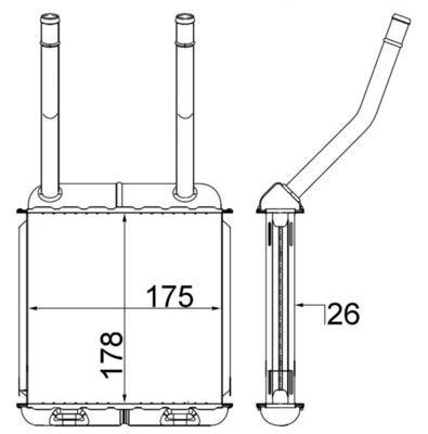 MAHLE Wärmetauscher, Innenraumheizung (AH 140 000S)