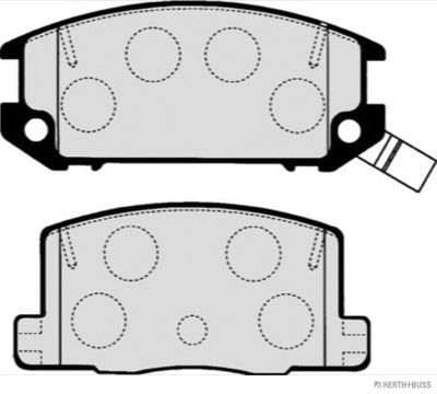 HERTH+BUSS JAKOPARTS Bremsbelagsatz, Scheibenbremse (J3612009)
