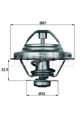 MAHLE Thermostat, Kühlmittel (TX 24 87D)
