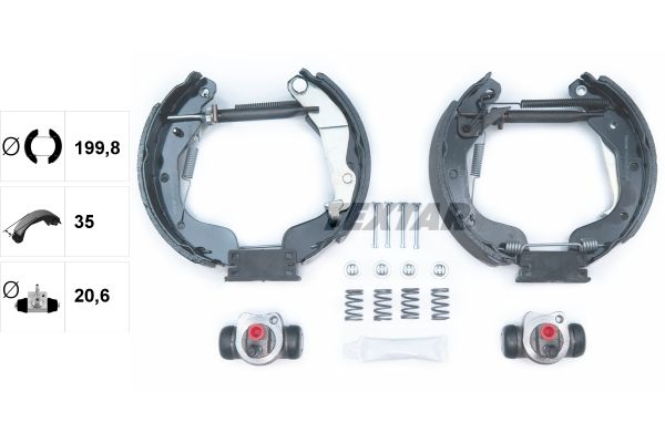 TEXTAR Bremsbackensatz (84062501)