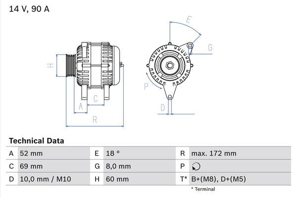 BOSCH Generator (0 986 080 030)