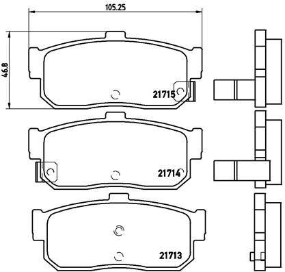 BREMBO Bremsbelagsatz, Scheibenbremse (P 56 029)