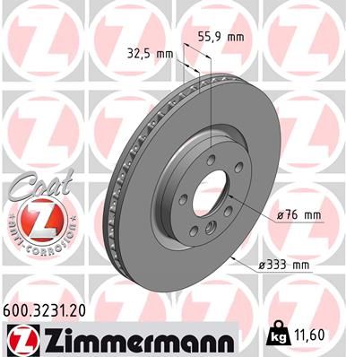 ZIMMERMANN Bremsscheibe (600.3231.20)