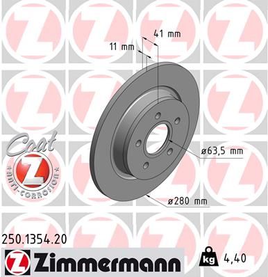 ZIMMERMANN Bremsscheibe (250.1354.20)