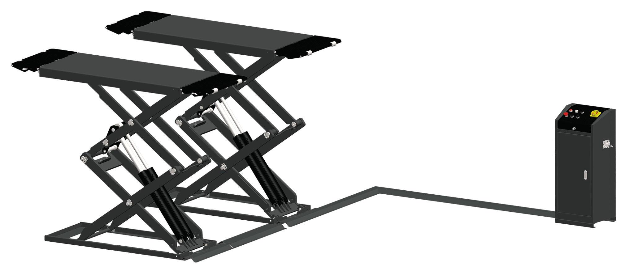 Komplettpaket* - LAUNCH TLT 640A Elektrohydraulik Doppelscherenhebebühne 