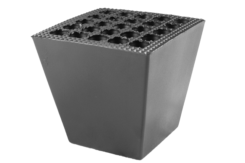 Gummi Trapezblock uni H140xB150xL150mm