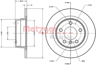 METZGER Bremsscheibe (6110674)