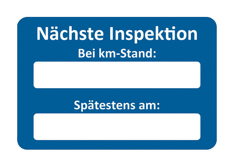 Kundendienstaufkleber Inspektion VE 250 (7410-004-003) | NORMFEST