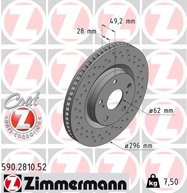 ZIMMERMANN Bremsscheibe (590.2810.52)