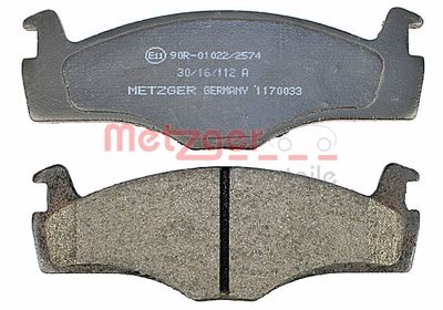 METZGER Bremsbelagsatz, Scheibenbremse (1170033)