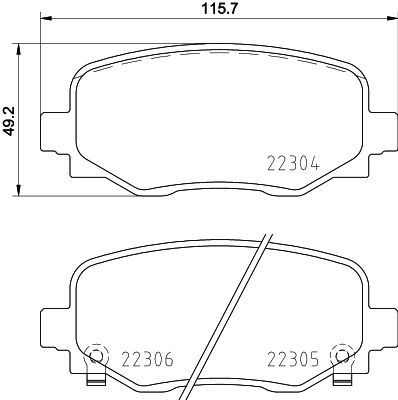 BREMBO Bremsbelagsatz, Scheibenbremse (P 23 177)