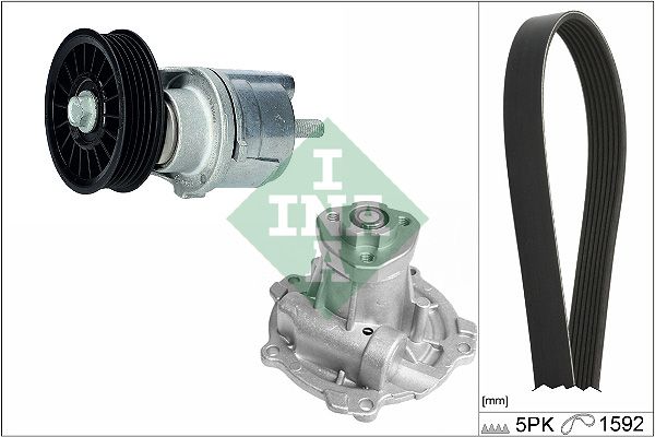 Schaeffler INA Wasserpumpe + Keilrippenriemensatz (529 0161 31) Thumbnail